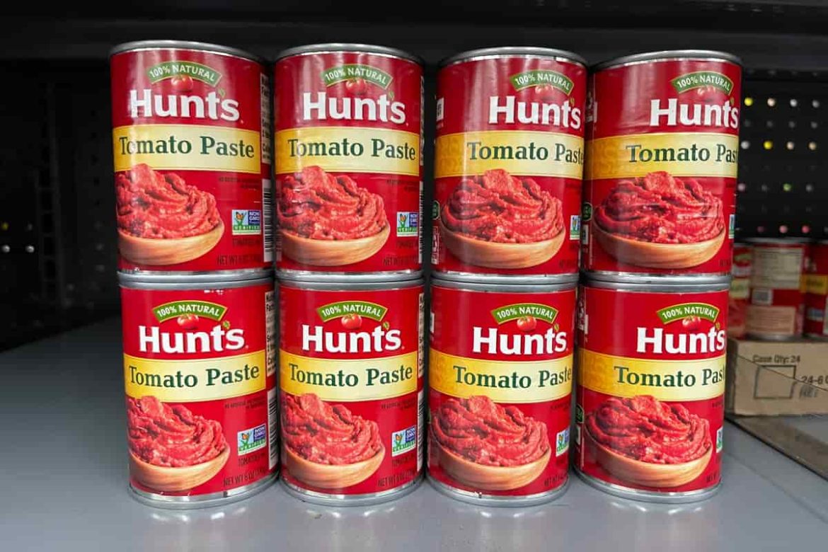 Hunt’S Tomato Paste; Metal Canned Packaging Vitamin C B K Source