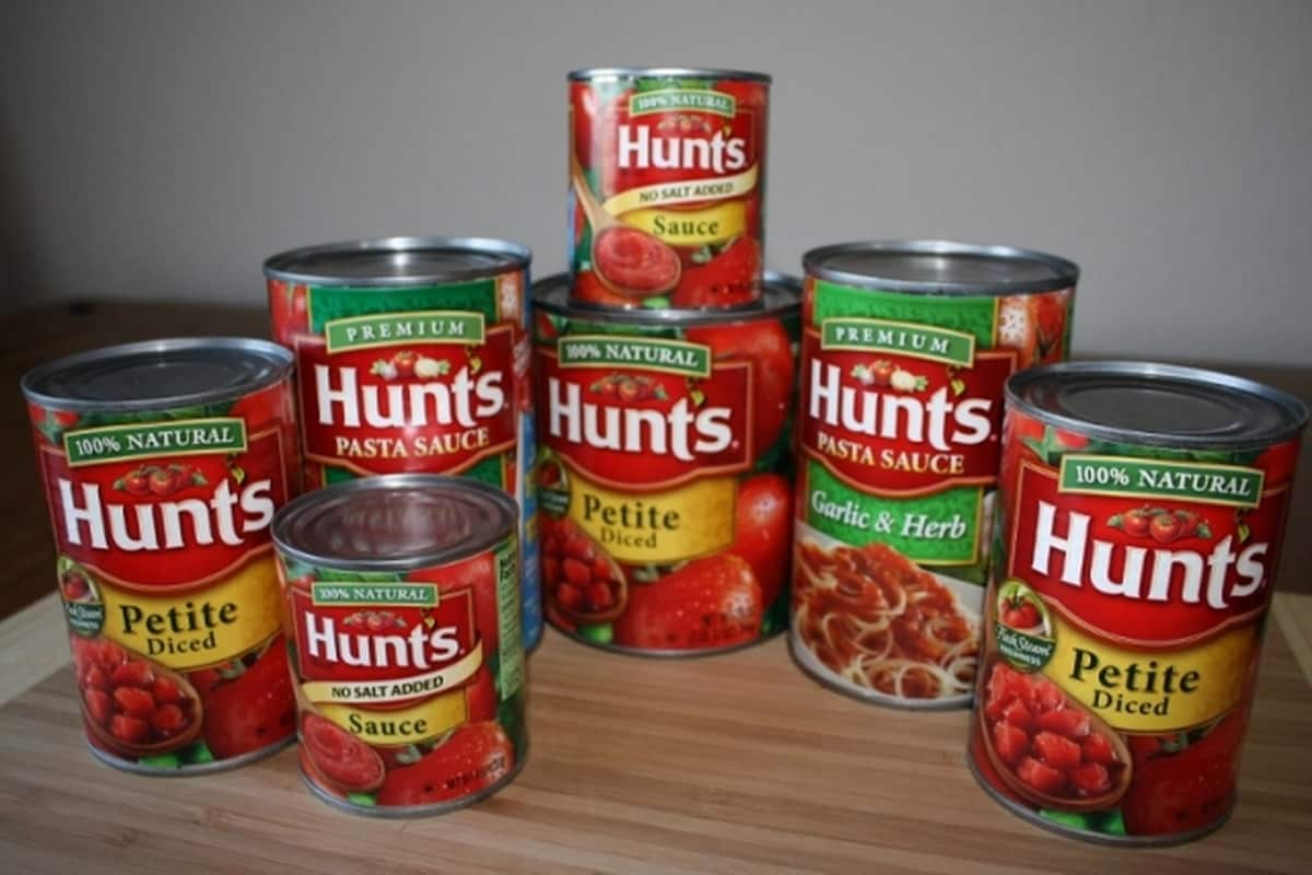  Hunt'S Tomato Paste; Metal Canned Packaging Vitamin C B K Source 